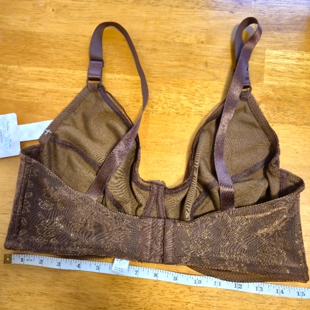 Delta Burke Brown Satin Bra with Adjustable Straps‎ - Picture 3 of 7